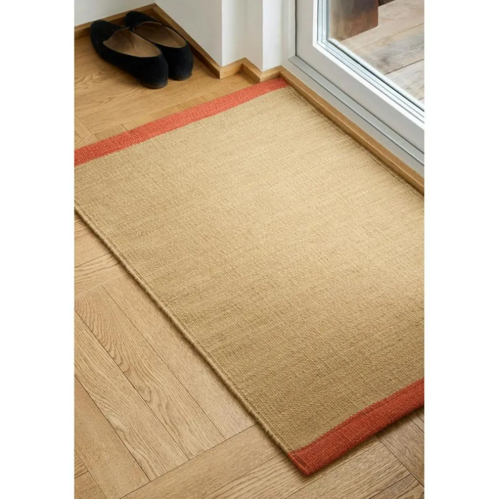 Tarun- Traceable Door Mat 60x90 cm, Rust/Beige