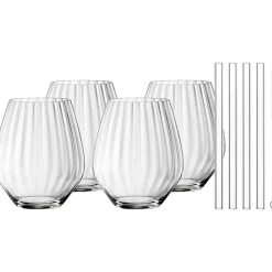 Taste Good Glass With Straw 4-pack