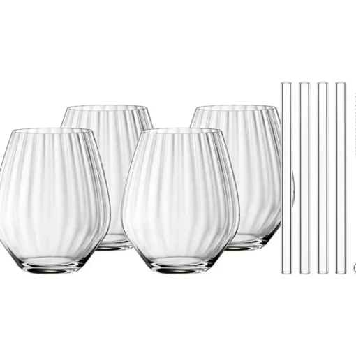 Taste Good Glass With Straw 4-pack