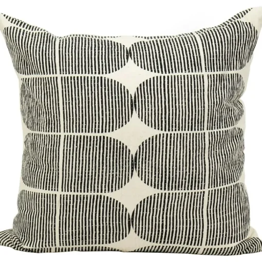 Tile Cushion Cover 50x50 cm, White/Black