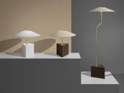 Triggy Table Lamp, White Glazed Ash