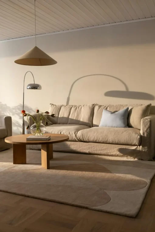 Tulip Wool Rug 180x270 cm, Beige