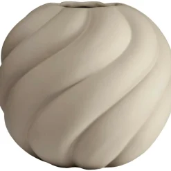 Twist Ball Vase 20 cm, Black