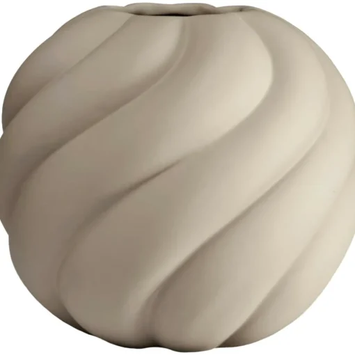 Twist Ball Vase 20 cm, Black