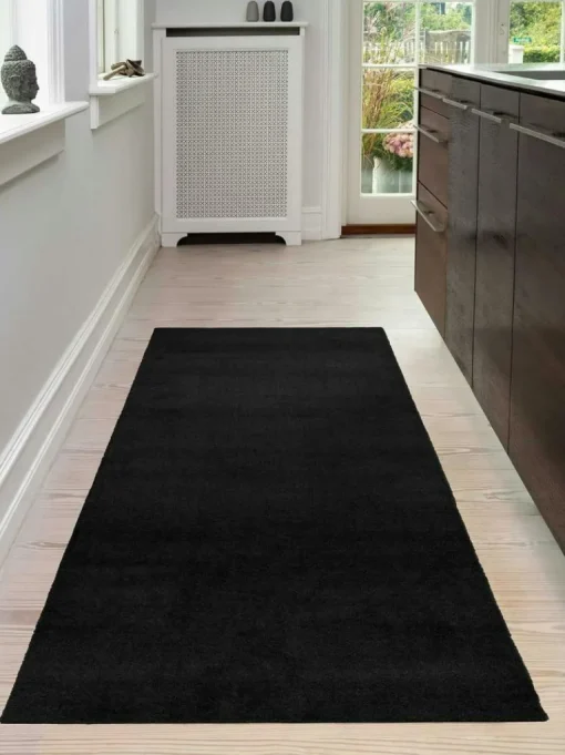 Unicolor Door Mat Black, 130x90 cm