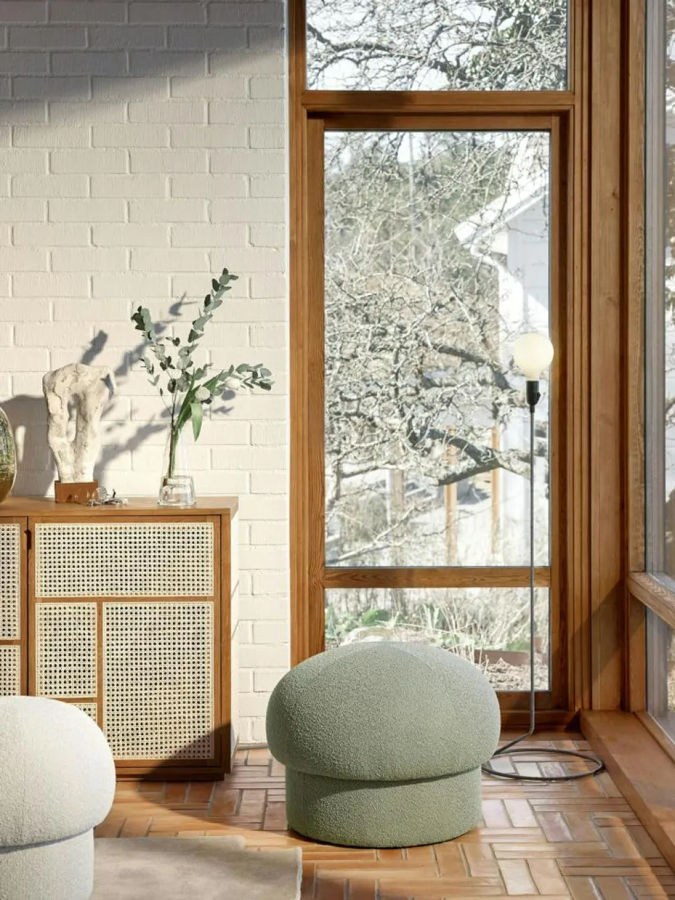 Uno Pouf Cream, Ø50 cm