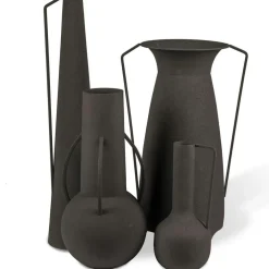 Vases Roman Vases 4 Pcs , Black