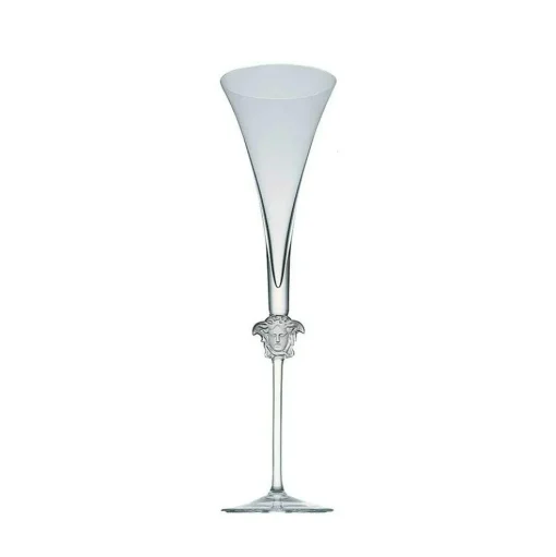 Versace Medusa Luminere Champagne Flute, Clear