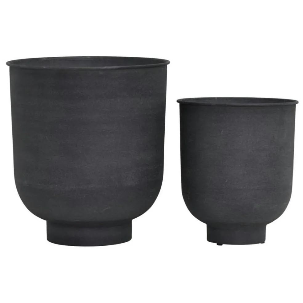 Vig Planter L Set 2pcs, Grey