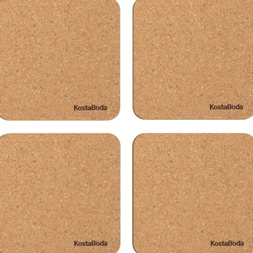 Viva Glass Coasters Cork 4-pack, 10x10 cm