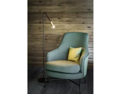 Volta P-3538-W Floor Lamp, Black / Satin Gold