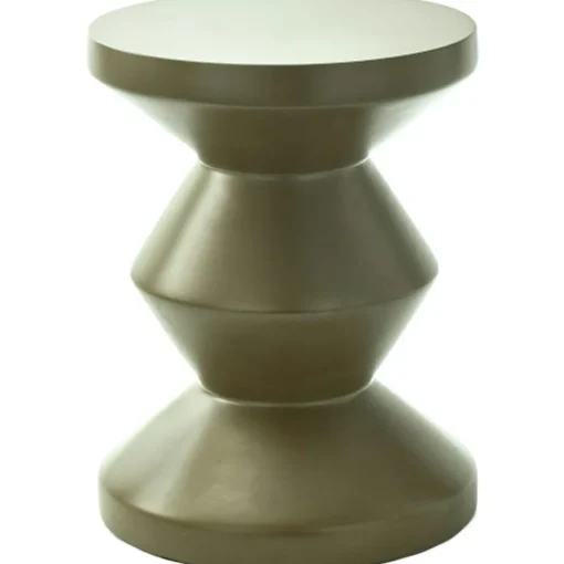 Zig Zag Outdoor Stool, Matte White