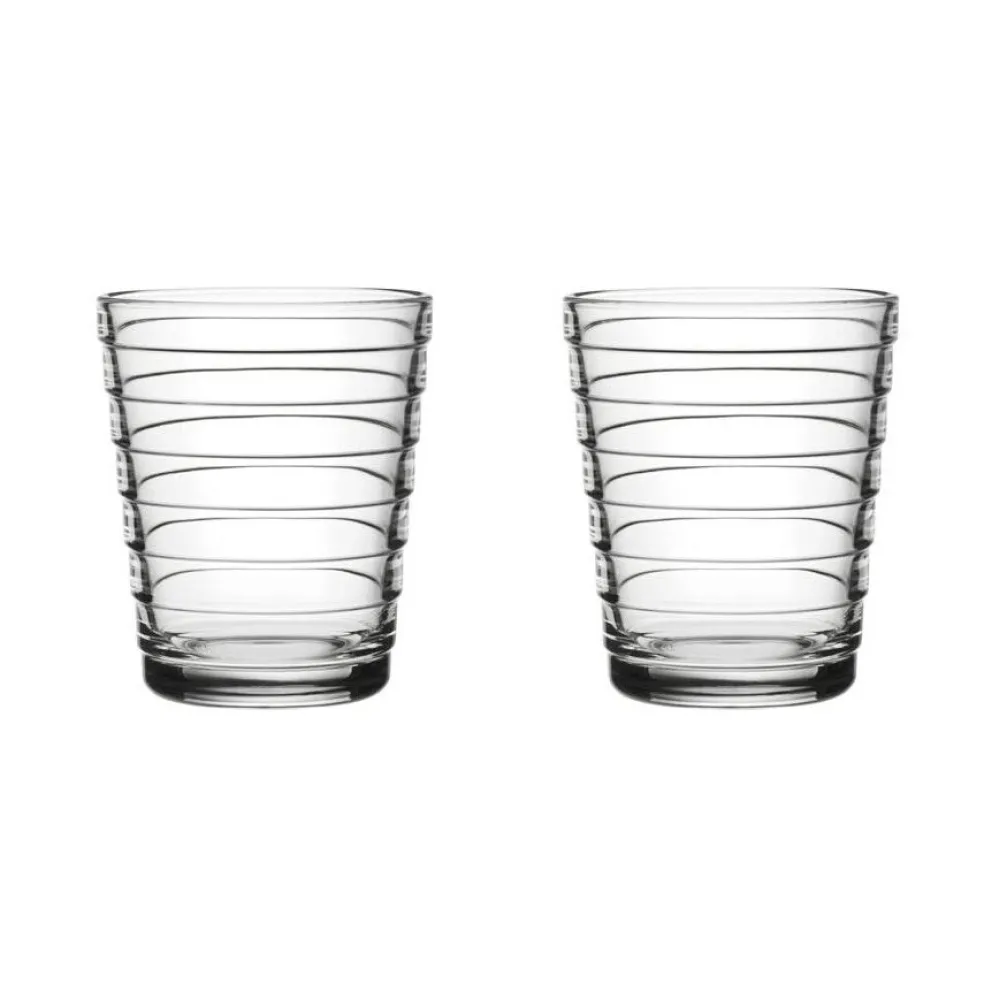 Aino Aalto Drinking Glass 22 cl 2-pack, Clear