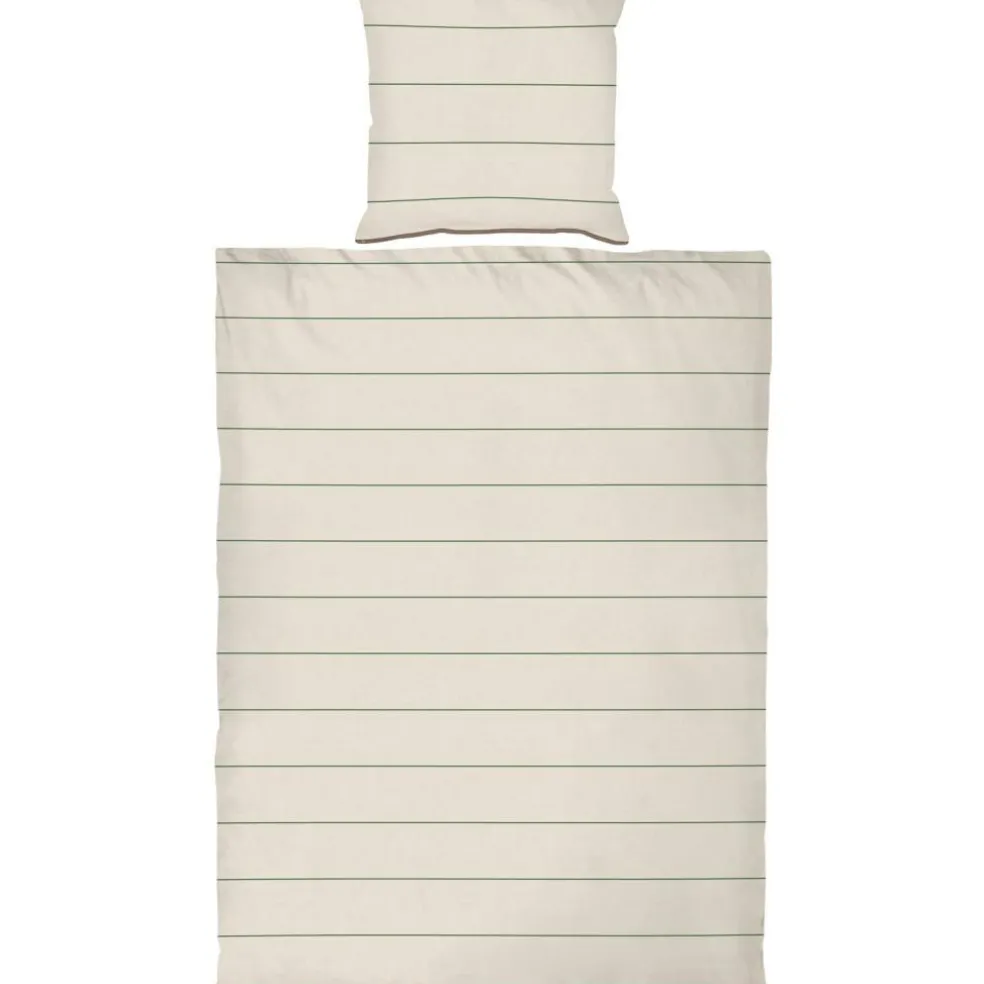 Align Bed Set 140x220 + 60x63 cm, Sand / Pine Green