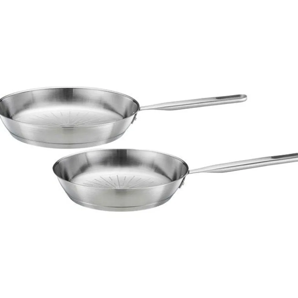 All steel Pure Frying Pan Set 24 + 28 cm