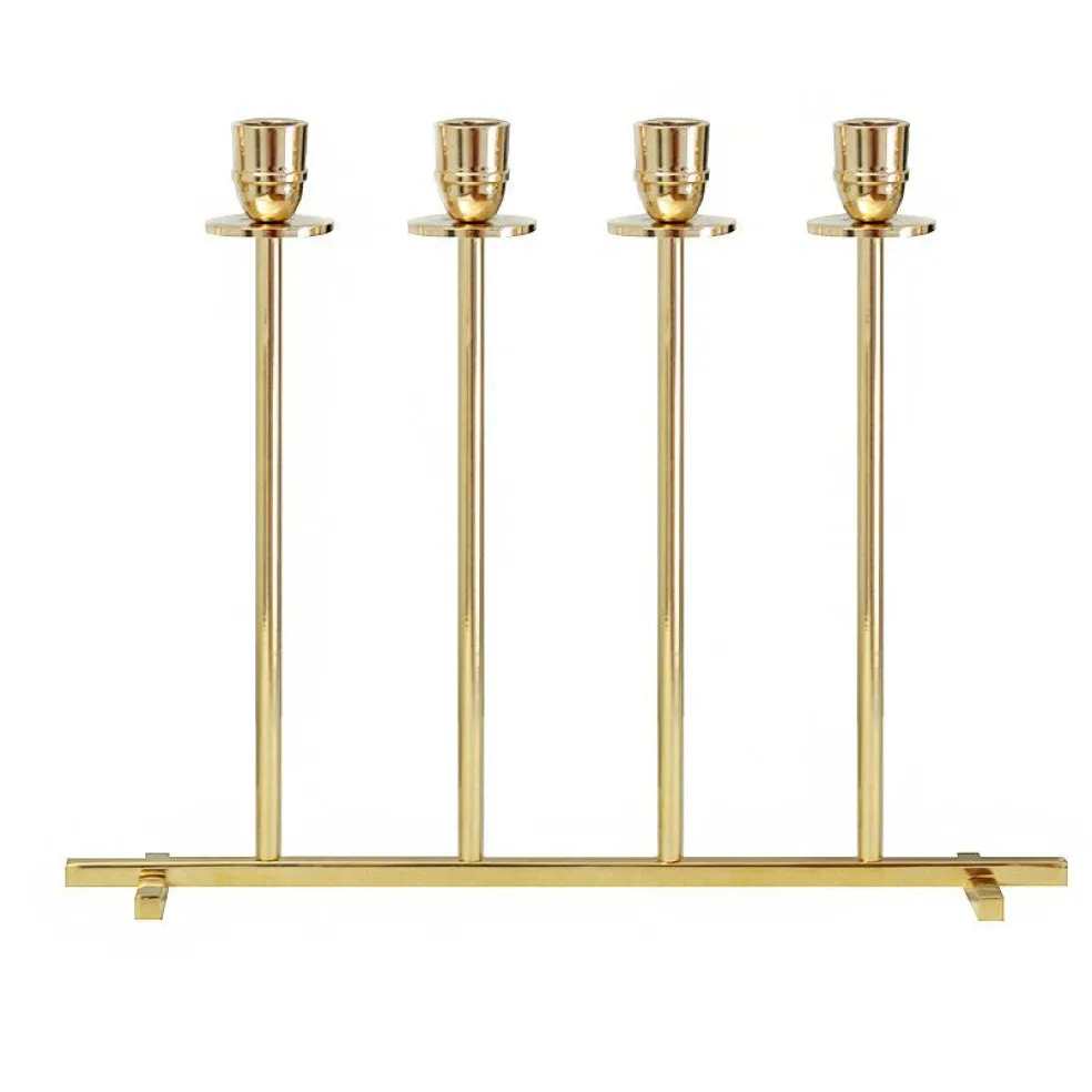 Alto Candlestick for 4 Candles, Brass