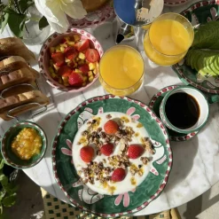 Amalfi Cappuccino Cup With Saucer, Green