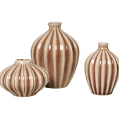 Amalie Vases 3 Pieces, Brown