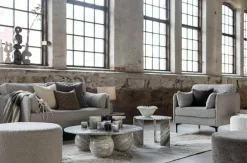 Ambra Candle Holder 8 cm, White/Brown