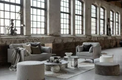 Ambra Candle Holder 8 cm, White/Brown