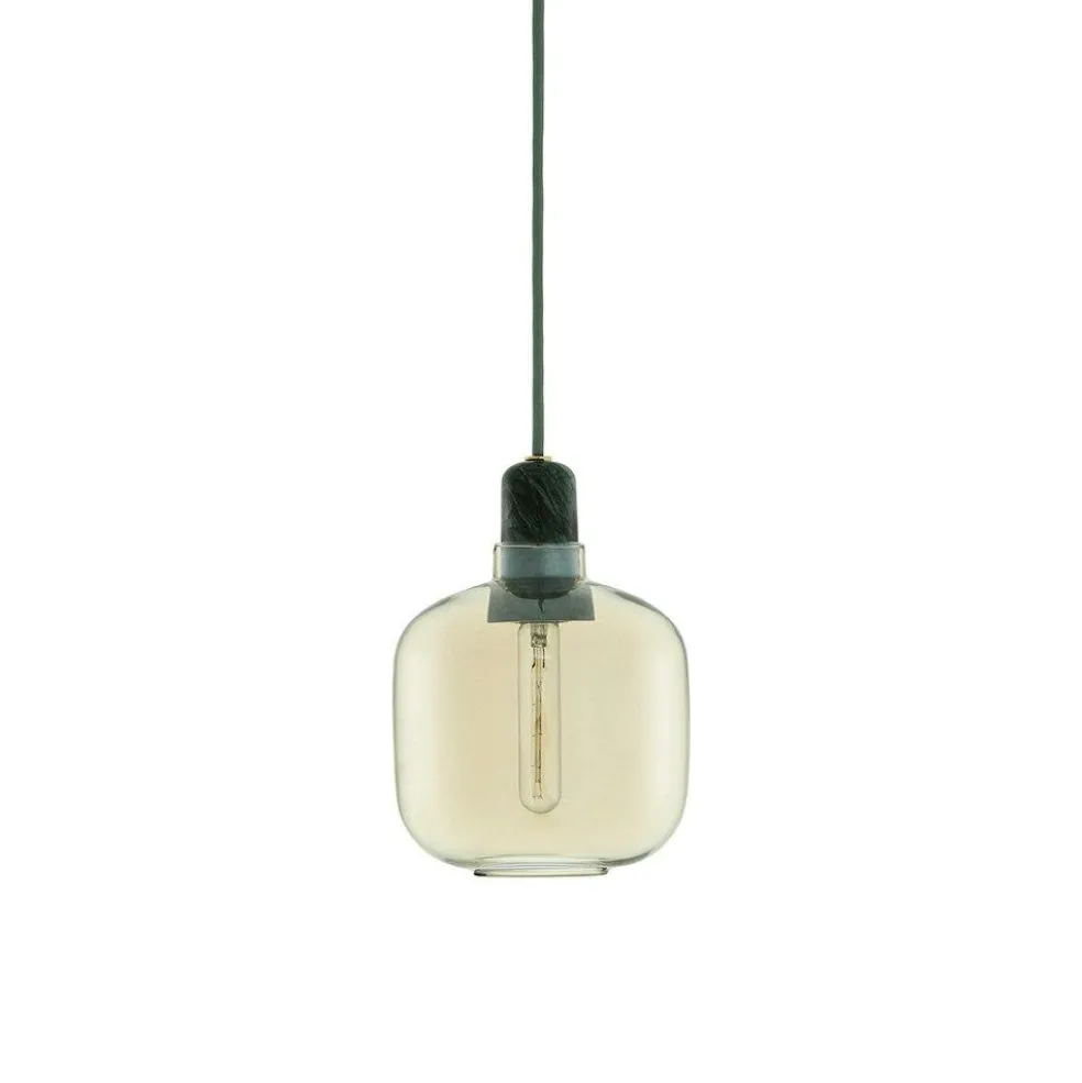 Amp Pendant Small, Smoked/Black Marble