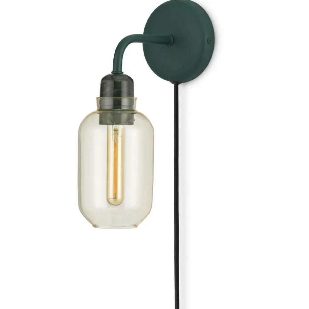 Amp Wall Lamp, Gold / Green