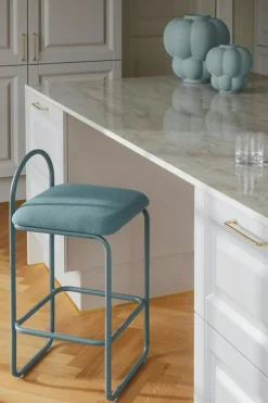 Angui Bar Stool H82.5 cm, Dusty Blue