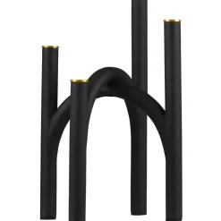 Angui Candlestick Black / Gold H34 cm