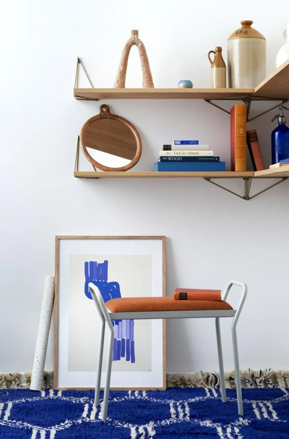 Anyone Stool, Grey / Rust