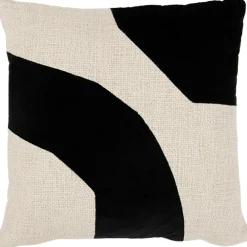 Arc Scatter Cushion 45x45 cm, Black / Beige