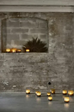 Aria Candle Holder Brown / Grey, 10 cm