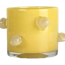 Arlo Candle Holder M, Beige / Yellow