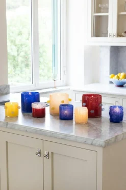 Arlo Candle Holder M, Beige / Yellow