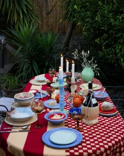 Armona Plate 23,5 cm, White / Light Blue