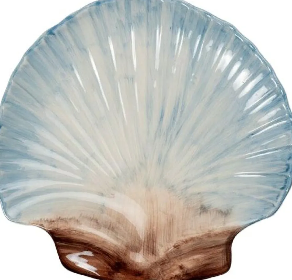 Armona Serving Plate 32 cm, White / Light Blue