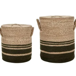 Army Laundry Basket With Lid, 2-pack