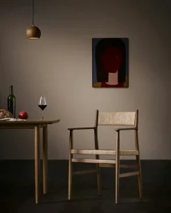 Arv Armchair With Woven Seat / Back, Oak