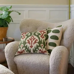 Asim Cushion Cover 50x50 cm, Off-white / Heaven Blue