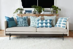 Asim Cushion Cover 50x50 cm, Off-white / Heaven Blue