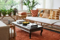 Asim Cushion Cover 50x50 cm, Off-white / Heaven Blue