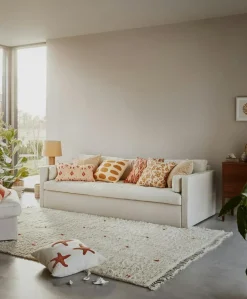 Asim Cushion Cover 50x50 cm, Off-white / Heaven Blue