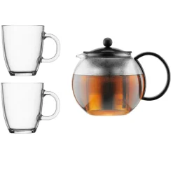 Assam Tea Press 1 L + 2 Glasses