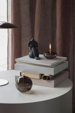 Aura Oil Lamp 6 cm, Brown