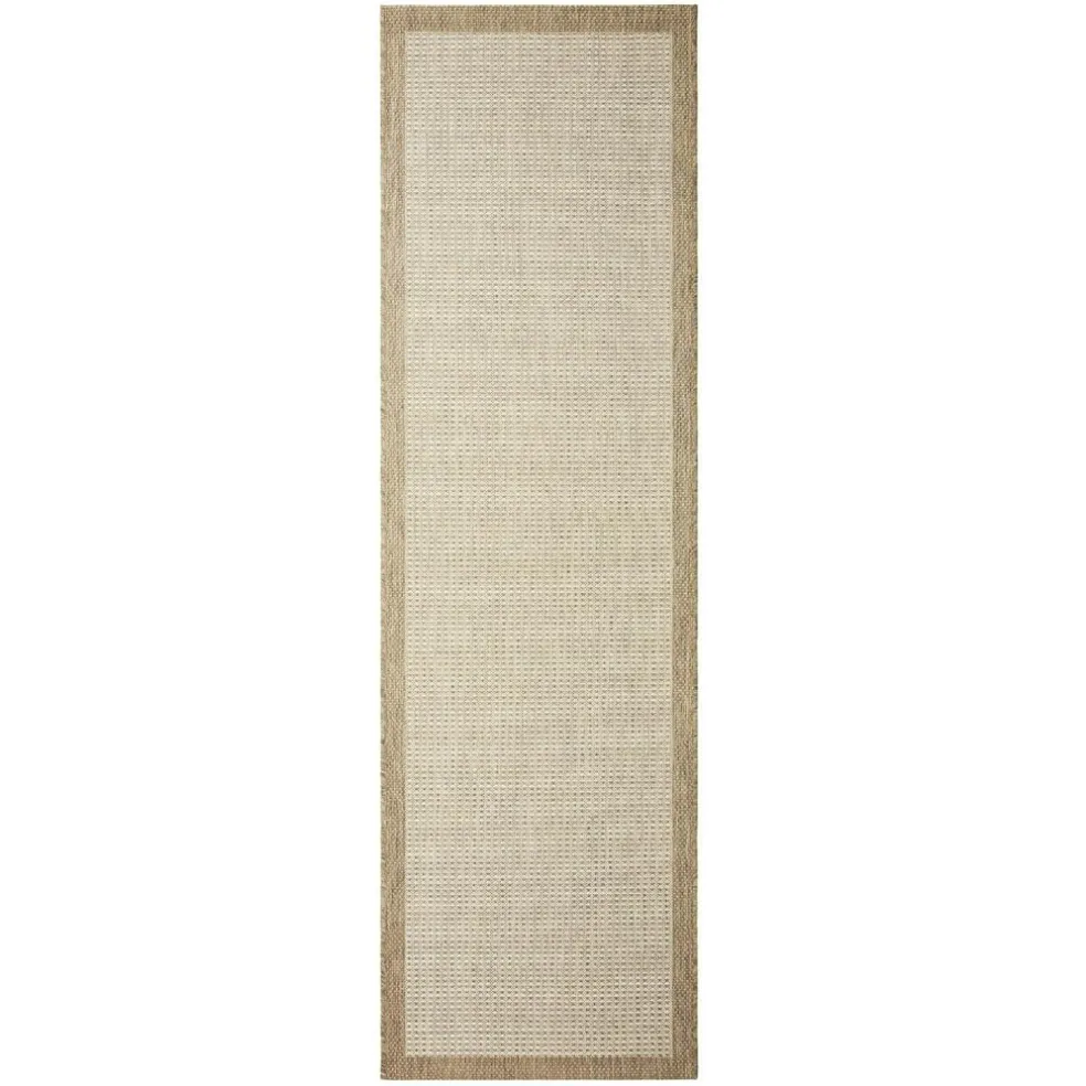 Bahar Outdoor Rug Beige/Off-white, 80x250 cm
