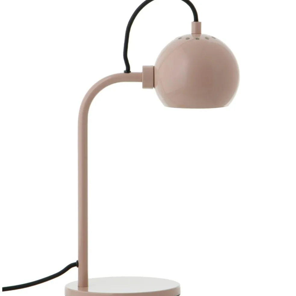 Ball Single Table Lamp, Glossy Nude