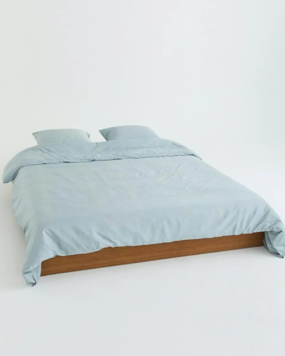 Bamboo Bedding Set 150x210 + 50x60 cm, Light Blue