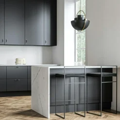 Bar Stool With Backrest 90 cm, Black / Rust Bouclé