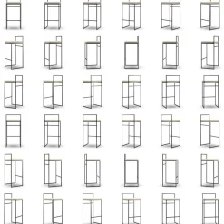 Bar Stool With Backrest 90 cm, Black / Rust Bouclé