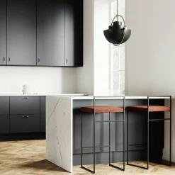 Bar Stool With Backrest 90 cm, Black / Rust Bouclé