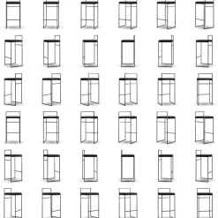 Bar Stool With Backrest 90 cm, Black / Rust Bouclé